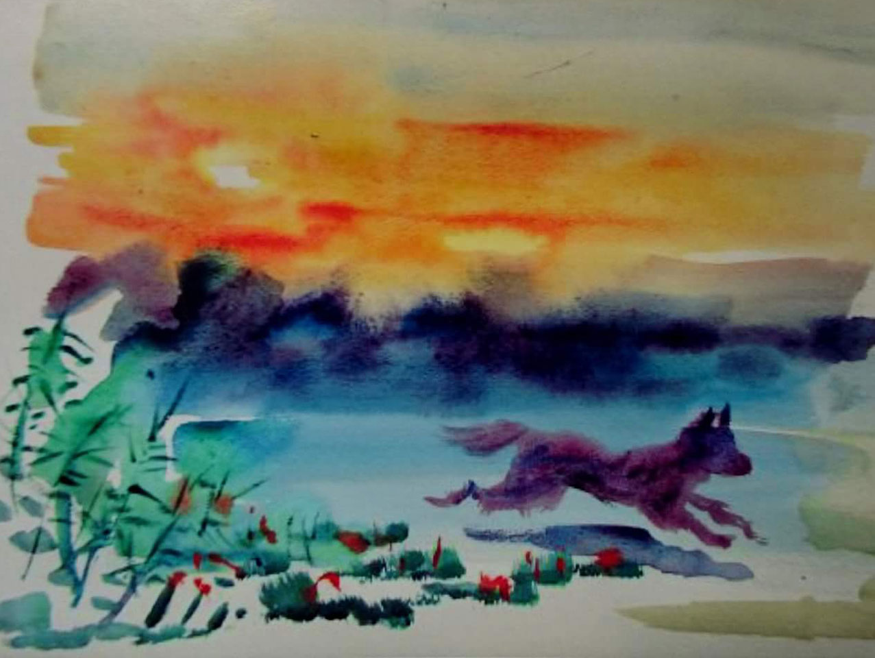 watercolor paintings for sale/水彩画販売作品 | アトリエ青狼
