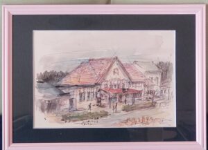 WP128　Shirakawa station building /白河駅舎　¥50,000　A4判211×298