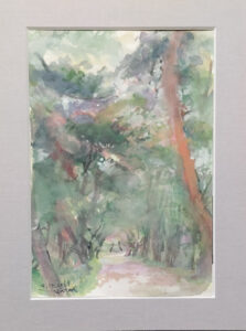 WP172　Pine-lined trees south of the lake /湖南松並木　¥45,000　八ッ切242×303