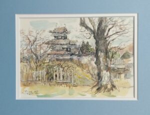 WP178　The triple turret of Koine castle seen from the south side /南からの三重櫓　¥100,000　太子判288×379