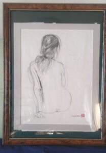 WP195　Nude woman croquis behind /後背裸婦クロッキー　¥100,000　B3判365×516