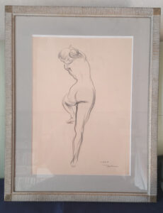 WP196　Drawing of a standing nude woman /立居裸婦素描　¥140,000　大衣判394×509　